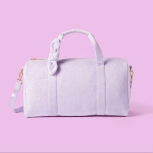 ✨Stoney Clover Lane x Target purple terry cloth heart embossed duffle SOLD OUT✨